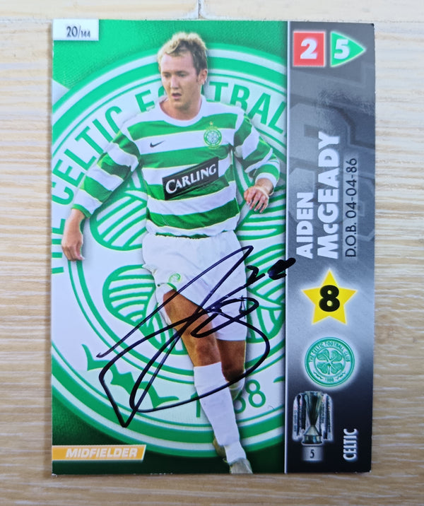 Aiden McGeady Celtic Signed Panini Card