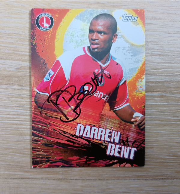 Darren Bent Charlton Athletic Signed Topps Card