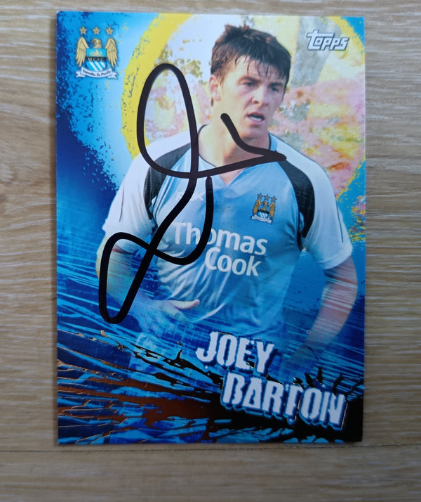 Joey Barton Signed Manchester City Card