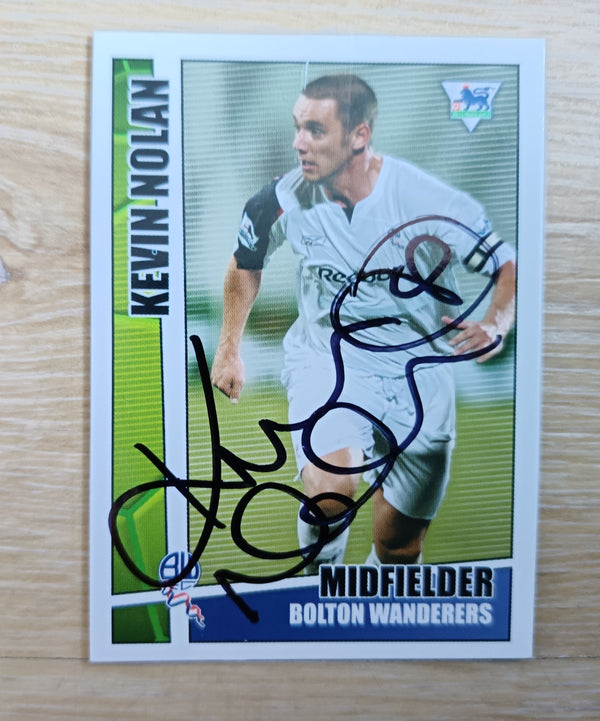 Kevin Nolan Signed Bolton Merlin Premier League Card