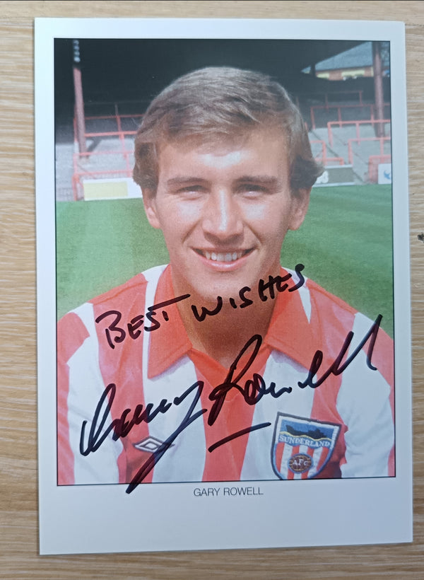 Gary Rowell Signed Sunderland Official Club Card