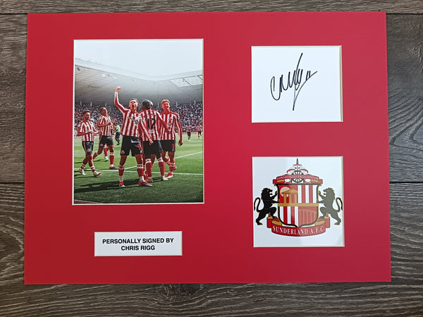 Chris Rigg Signed Sunderland Display