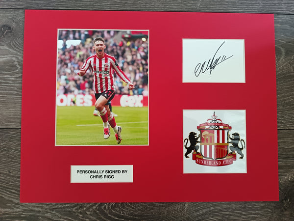 Chris Rigg Signed Sunderland Display