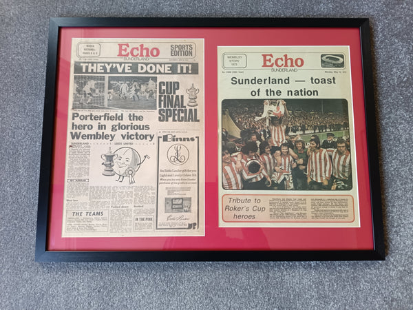 Sunderland 1973 FA Cup Win Original Echo Tribute Display