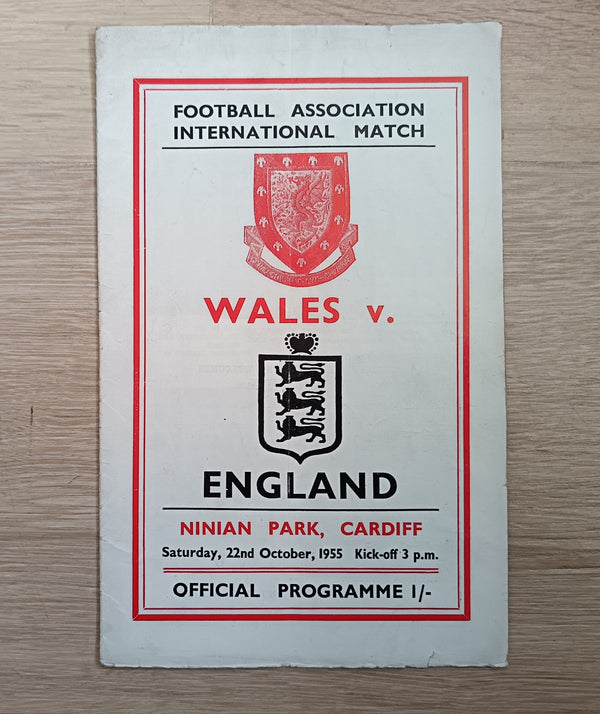 Wales v England 1955 with Official Song Sheet