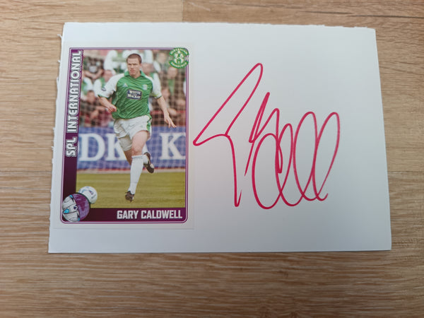 Gary Caldwell Signed Hibernian Card