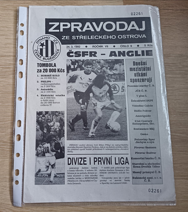 Czech Republic B v England B 1991/2