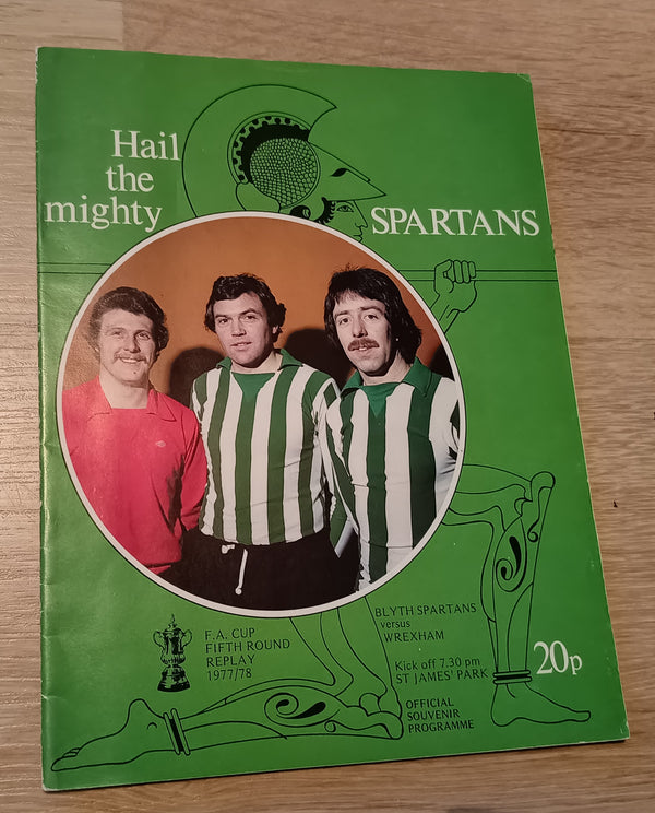 Blyth Spartans v Wrexham 1977/8 FA Cup 5th round replay