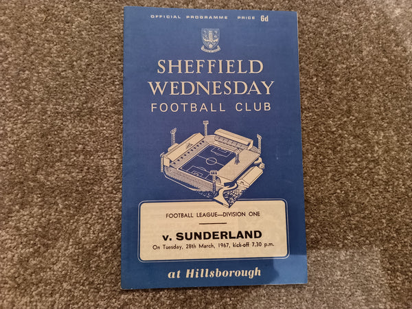 Sheffield Wednesday v Sunderland 1966/7 SIGNED Jim McCalliog