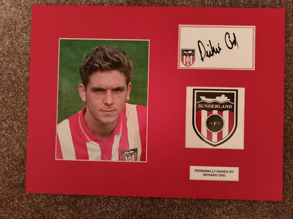 Richard Ord Signed Sunderland Display