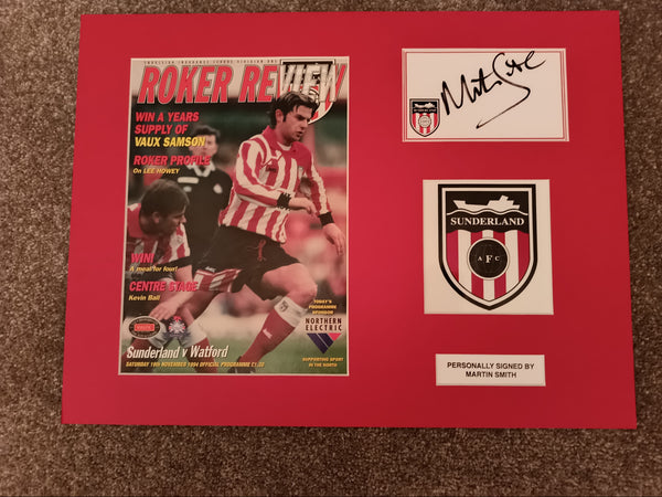 Martin Smith Signed Sunderland Display