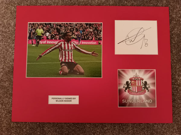 Wilson Isidor Signed Sunderland Display