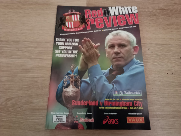 Sunderland v Birmingham 1998/9 Championship Special Issue