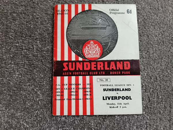 Sunderland v Liverpool 1965/6