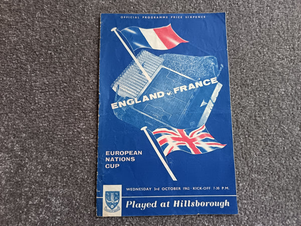 England v France 1962 At Hillsborough