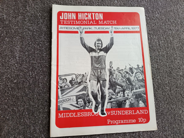 Middlesbrough v Sunderland John Hickton Testimonial 1977