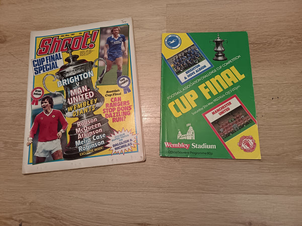 1983 FA Cup Final Programme & Cup Final Shoot Magazine