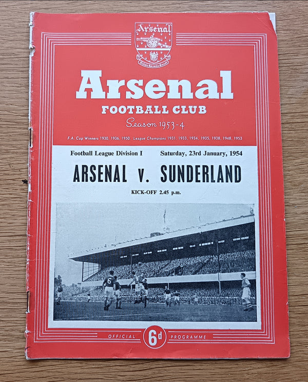 Arsenal v Sunderland 1953/4