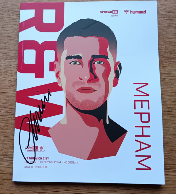 Sunderland v Norwich City 2024/5 Signed Chris Mepham