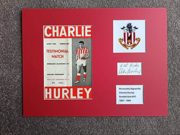 Charlie Hurley 16x12 Signed Display