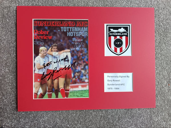 Gary Rowell Signed 16x12 Player Display