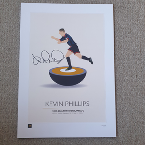 Kevin Phillips Signed Limited Edition 100th Sunderland Goal Print