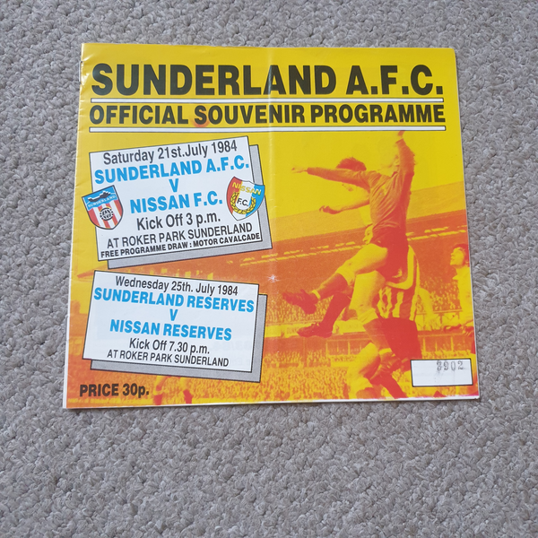 Sunderland v Nissan FC 1984/5 Pre season Friendly