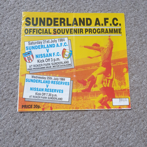 Sunderland v Nissan FC 1984/5 Pre season Friendly