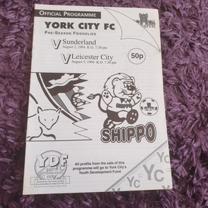 York City v Sunderland 1994/95 Pre Season Friendly