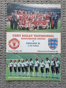 Manchester United v England X1 Gary Bailey Testimonial 1987