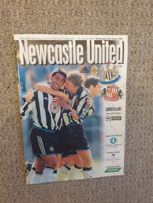 Match Programme Newcastle Utd v Sunderland 1999/00