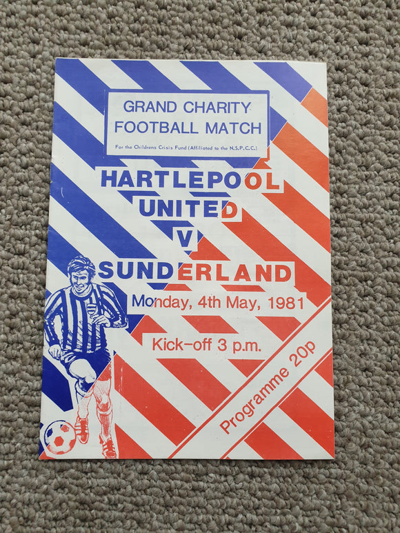 Hartlepool Utd v Sunderland 4th May 1981