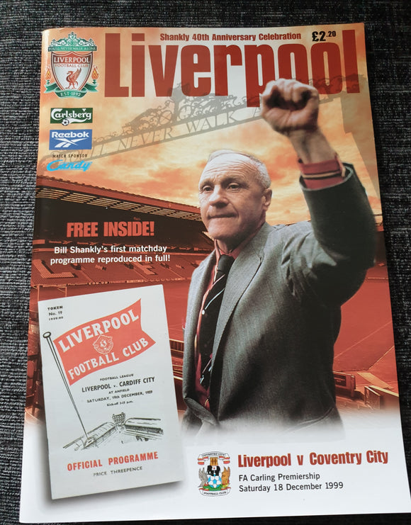 Liverpool v Coventry City 1999/00 Bill Shankly Special Edition
