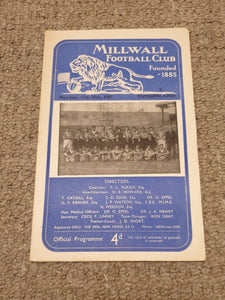 Millwall v Sunderland 1957/58 Mid season friendly