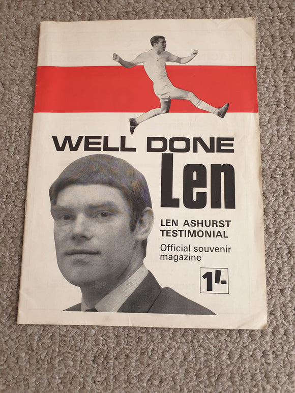 Sunderland v Newcastle Utd X1 Len Ashurst Testimonial 1969/70
