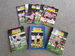 Sunderland Home Programmes 1989/90 COMPLETE SEASON