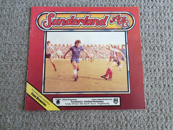 Sunderland v Sheffield Wednesday 1984/5