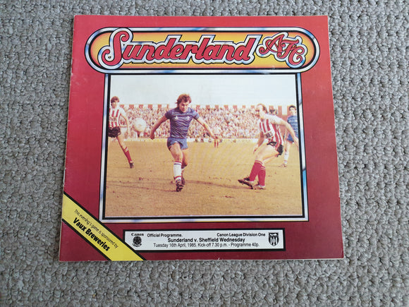 Sunderland v Sheffield Wednesday 1984/5