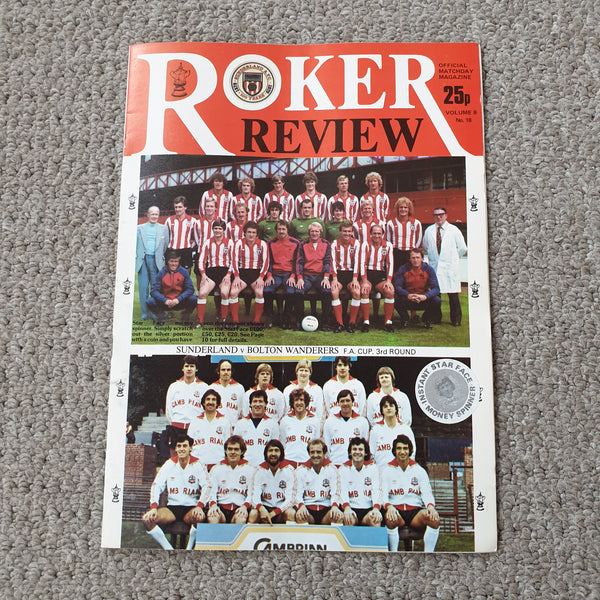 Sunderland v Bolton Wanderers FA Cup 1979/80