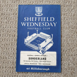 Sheffield Wednesday v Sunderland 1968/89