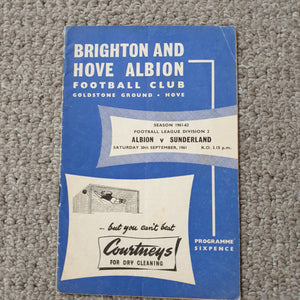 Brighton & Hove Albion v Sunderland 1961/2