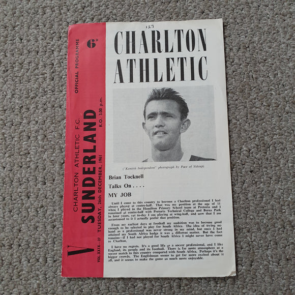 Charlton Athletic v Sunderland 1961/2