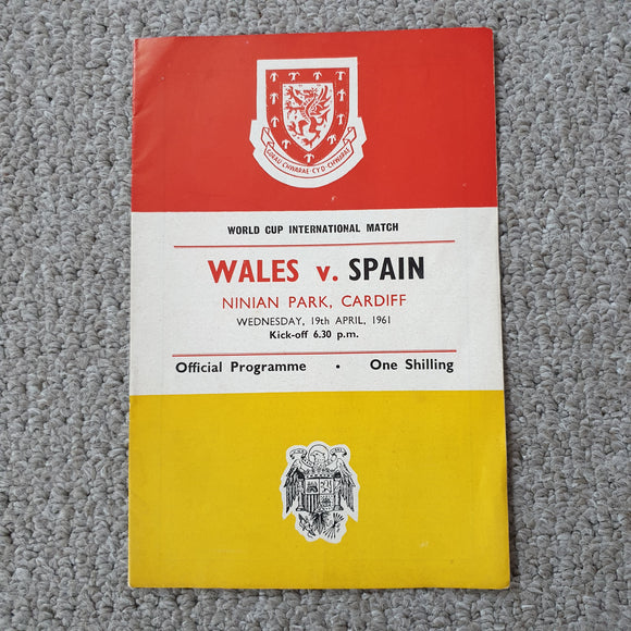 Wales v Spain WCQ International 1961