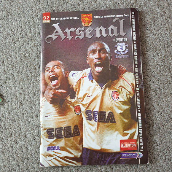 Arsenal v Coventry City 2001/02 Special title winning issue