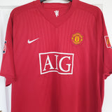 Manchester United 2007/09 Home Shirt #32 Tevez 3XL