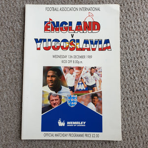England v Yugoslavia 1989