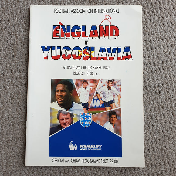 England v Yugoslavia 1989