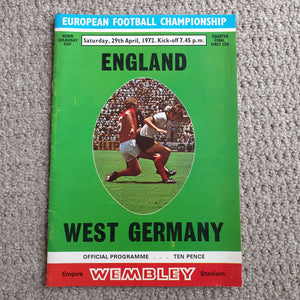 England v West Germany 1972