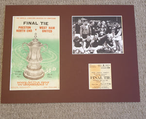 1964 FA Cup Final West Ham Utd Programme and ticket display