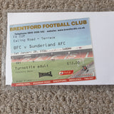 Brentford v Sunderland FA Cup 4th Round 2005/06 + match ticket
